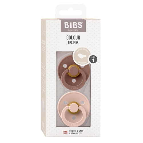 Bibs Schnuller Colour, 0-6m - Woodchuck & Blush - Naturkautschuk
