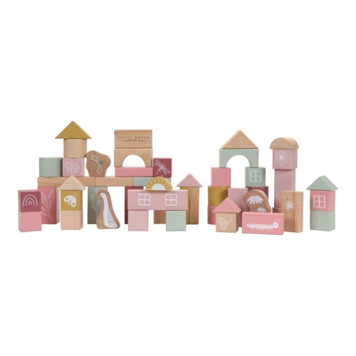 Holzbausteine in der Box Pink / Rosa | Little Dutch by Schmatzepuffer® Online kaufen
