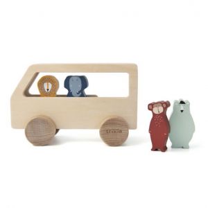 Bus mit Tieren Holz | Trixie personalisiert