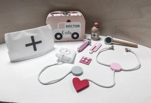 Kinder Arztkoffer Set rosa pink | JaBaDaBaDo