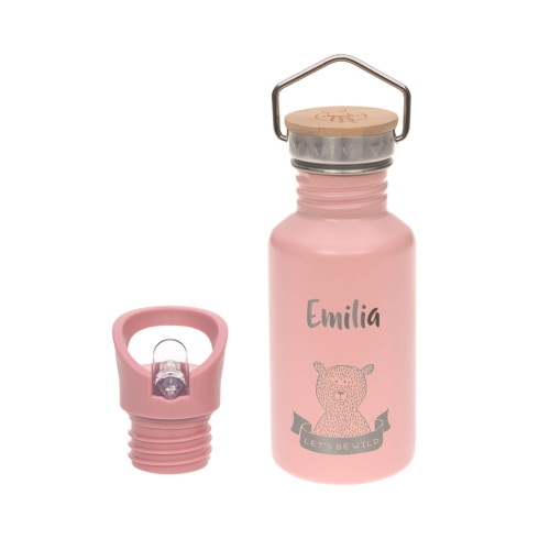 Lässig Trinkflasche Edelstahl rosa - 500 ml