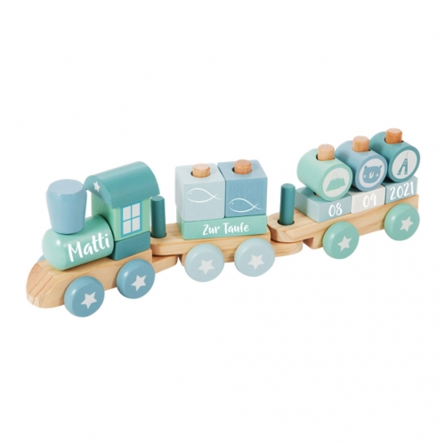 Eisenbahn Zug Tauf-Edition blau | Little Dutch