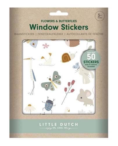 Little Dutch Fenstersticker – Flowers & Butterflies