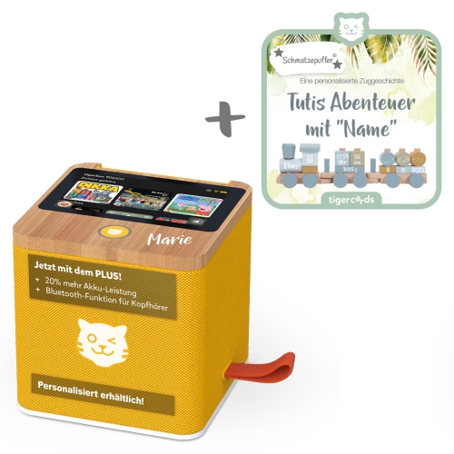 Tigerbox TOUCH PLUS gelb + Tigercard Tutis Abenteuer Set | tigermedia