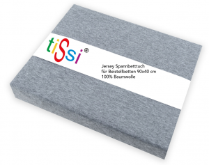 Spannbetttuch 90x40cm für Beistellbett Grau | tiSsi® by Schmatzepuffer® Online kaufen