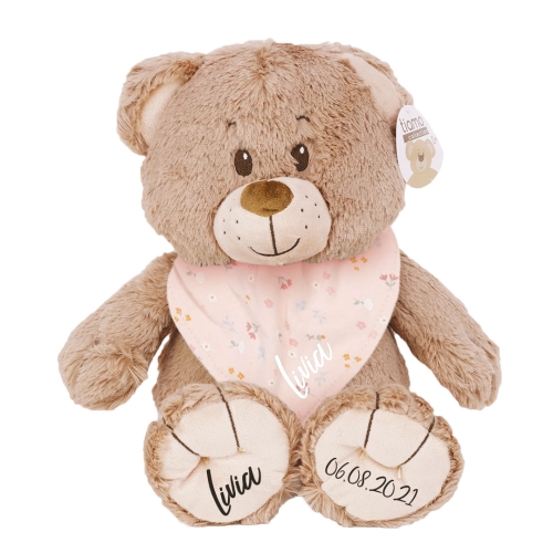 Teddybär mit rosa Halstuch - 35 cm | Tiamo