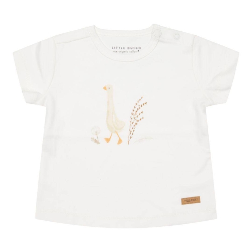 Kurzärmeliges T-Shirt Little Goose Walking White, Größe 80 | Little Dutch