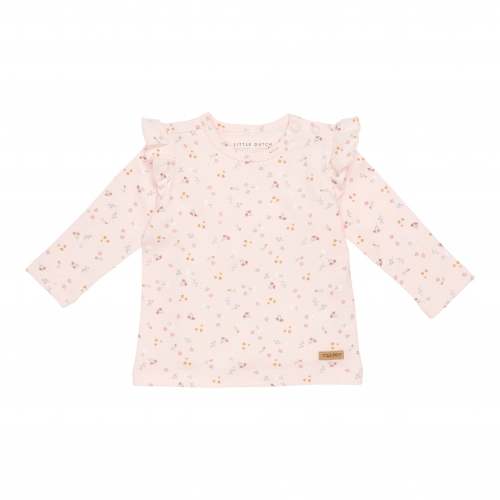Langarm-Shirt Little Pink Flowers, Größe 68 | Little Dutch