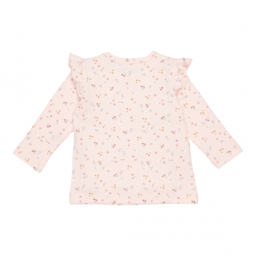 Langarm-Shirt Little Pink Flowers, Größe 50/56 | Little Dutch
