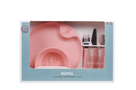 Kinder-Geschirrset Mio 6-teilig - Deep Pink | Mepal