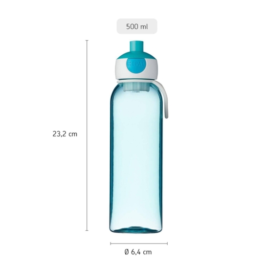 Trinkflasche Pop-Up 500 ml - Türkis | Mepal