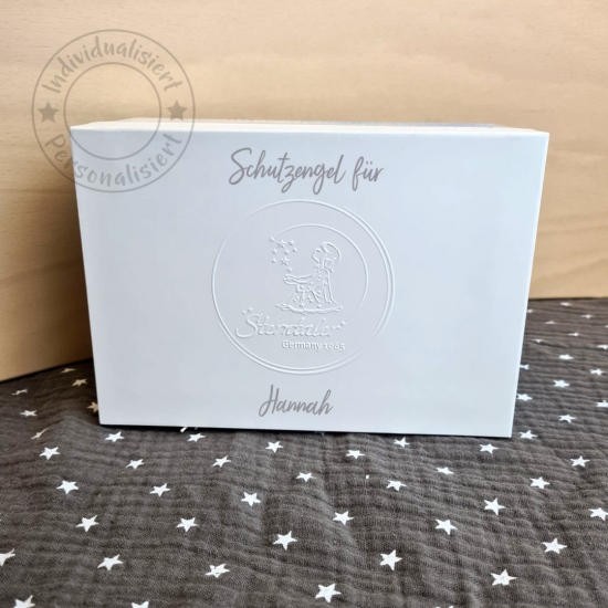 Kleiner Schutzengel mit Geschenkbox inklusive Grußkarte rosa | Sterntaler by Schmatzepuffer® "personalisierbar" online kaufen