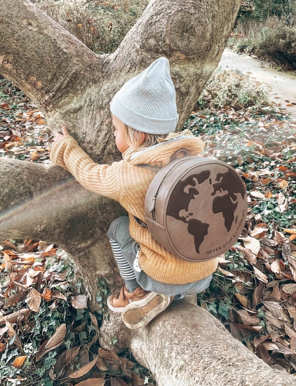 Kinder Rucksack Groß Weltkugel Kolumbus Braun | Little Who
