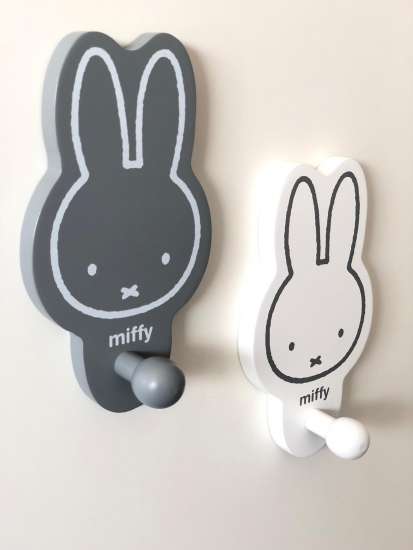 Miffy 2er Set Wandhaken Hasen weiß grau | by Schmatzepuffer® "personalisierbar" online kaufen