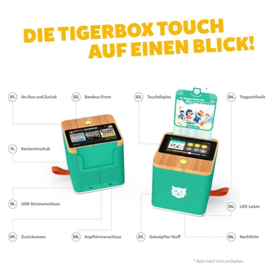 tigerbox TOUCH PLUS grün Bluetooth | by Schmatzepuffer "personalisierbar"